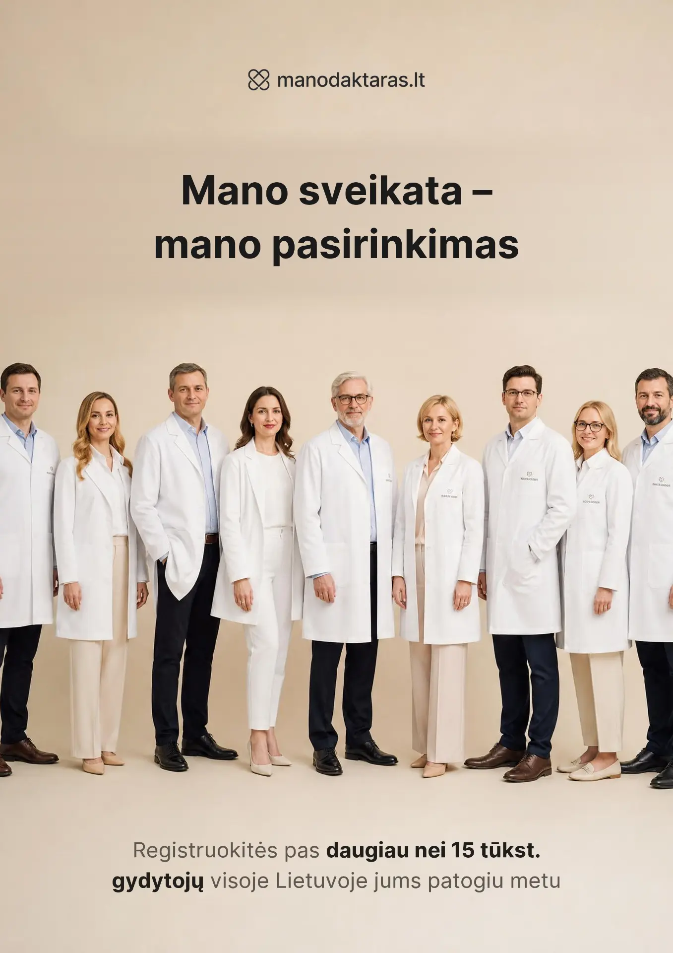Key visual: Mano sveikata – mano pasirinkimas, gydytojų eilė